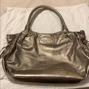 Gold Kate Spade Shoulder Handbag